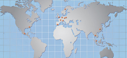 World Map showing where our consultants work